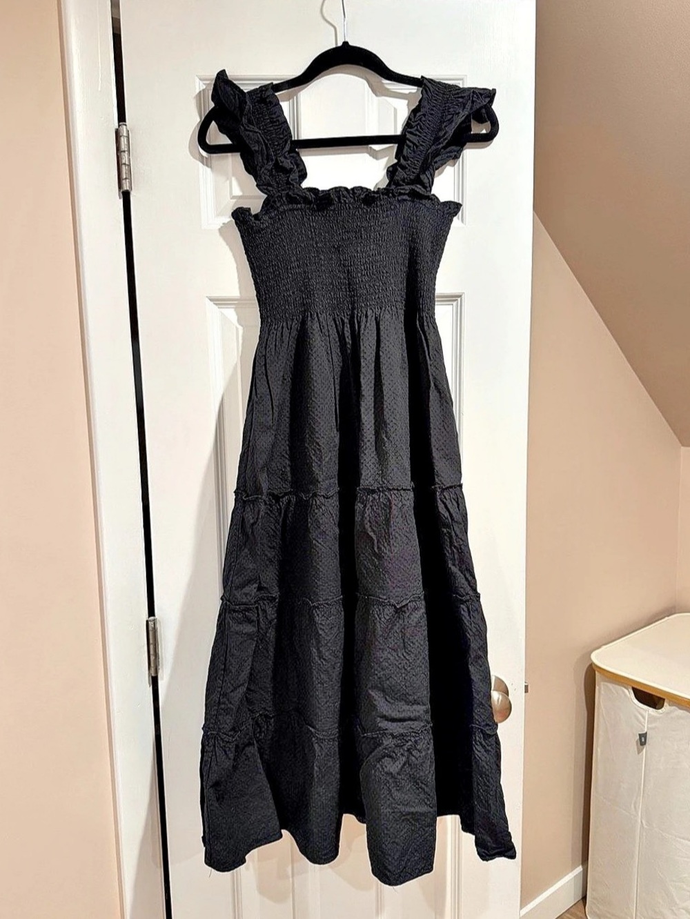 Hill House Home The Ellie Nap Dress, Black Dot, Size Small